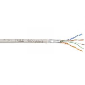 Tru Components Câble réseau CAT 6 SF/UTP CAT 6/CCA 1567181 4 x 2 x 0.27 mm² blanc 25 m