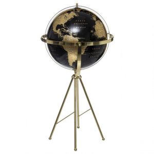 Prix Globe Terrestre Déco Grand Hôtel 60cm Noir & Or