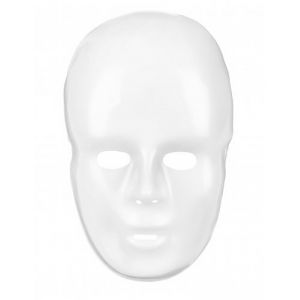 Masque blanc adulte grand front