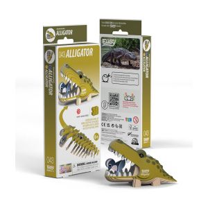Maquette Eugy 3D Modèle: ANIMAL SAUVAGE / ALLIGATEUR 8,6x3,8x5,3cm, en carton, en boîte, 6+ - Maquette en carton - DA-5313942