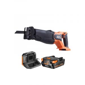 AEG Pack Scie sabre - BUS18BL2-0 - 18V Brushless - 1 batterie 2.0Ah - 1 chargeur - SETL1820S