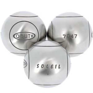 Obut Boules de p&eacute;tanque Soleil tendre 73 mm Argent m&eacute;talis&eacute; Taille : 680g Taille : 680g
