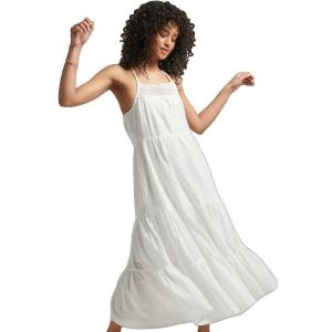 Superdry Robe caraco longue à dentelle femme Vintage