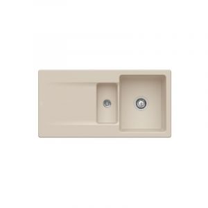 Villeroy & Boch Evier 1 bac 1/2 Siluet 60 R, almond ceramicplus, avec vidage automatique