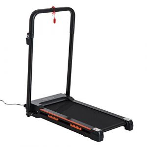 Homcom Tapis de Course électrique de Marche 370 W Pliable télécommande écran LCD Vitesse 1-6 Km/h Acier Noir