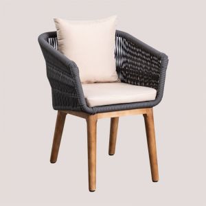 Chaise de Jardin Barker SKLUM Gris Anthracite 85 cm