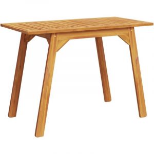 VidaXL Table à Manger de Jardin, Table de Repas, Meuble d’Extérieur, Table à Dîner de Terrasse Patio, Moderne, Bois Massif d'Acacia