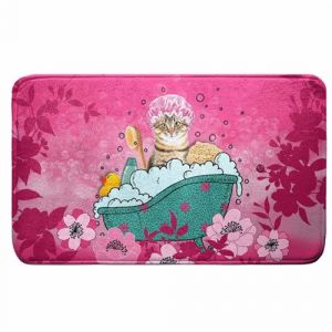 Tapis de Salle de Bain Chatibulle 45x75cm Rose