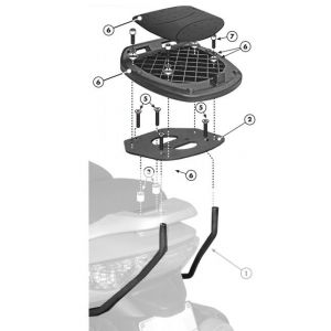 Givi Support top case Monolock Kymco Xciting R 300i-500i 09-14