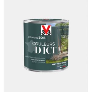 V33 Peinture bois Couleurs d'ici vert profond Velours 2L