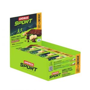 Barres energetiques 16x40g andros sport banane chocolat barres energetiques