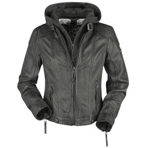 Image de Gipsy Veste en cuir de - Cacey LEGV - XS à XL - pour Femme - anthracite