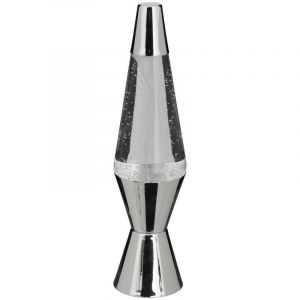 Atmosphera Lampe à poser champignon secteur Lava argent H36,5cm créateur d'intérieur