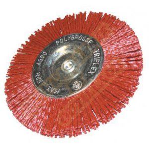 Image de Tivoly Brosse nylon circulaire - 100 mm - Mandrin, Scie cloche