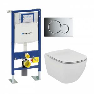 Geberit Pack WC UP320 + Cuvette AquaBlade TESI + Sigma Chromé Brillant