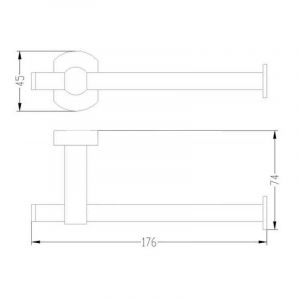 Optima Cube Way Porte-papier toilette mural en laiton, Chrome (SPI26)