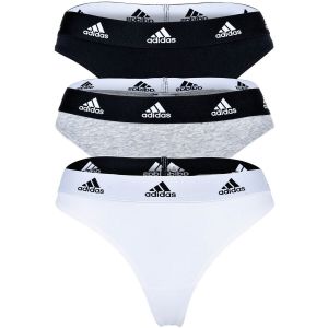 Lot de 3 strings femme Coton Logo Adidas noir