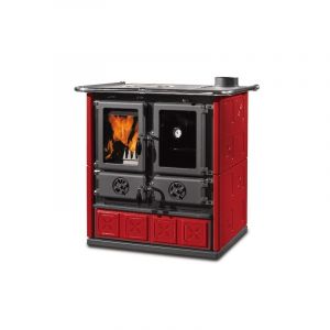 La Nordica Cuisinière à bois raccordable Rosetta 5.0 Maiolica 7.9 kW Bordeaux