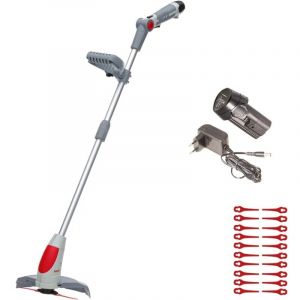 Ikra Coupe bordure &agrave; batterie 12V Lithium 2,5Ah - Chargeur 12V - 20 Couteaux en nylon Inclus