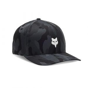 Fox Racing Head Camo Tech Flexfit Chapeau, Camouflage Noir, L Homme