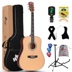 Guitare acoustique Winzz 4/4 pour adultes d&eacute;butants - Dreadnought &eacute;l&eacute;gante