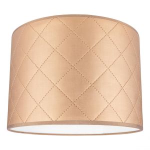 Abat-jour cylindrique E27 Tissu Synthétique Doré rose