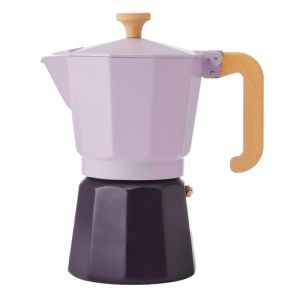 La Cafetière Cafetière Espresso 6 Tasses Couleur Lilas Bicolore, en Aluminium, Compatible gaz, électrique, Vitrocéramique, Cafetière Italienne Traditionnelle, Easy-To-Clean,290ml