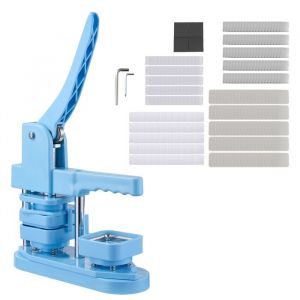 Machine &Agrave; Badges Carr&eacute;s-Duoku-50 X 50 Mm-Presse &Agrave; Badges Personnalis&eacute;s En Plastique Avec 100 Kits De Consommables-Bleu