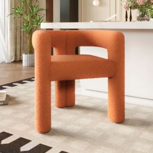 Oem Fauteuil design - Confort ergonomique et tissu peluche premium. Structure robuste 160kg, id&eacute;al en fauteuil de salon, Orange