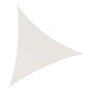Toile d'ombrage triangulaire 3 mètres blanc gardenia Blanc gardenia