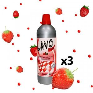 Image de Lot de 3 bidons de nettoyant Odorant Multi-Usages Fraise 1L - Lavo Fruit