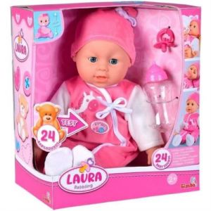Simba Laura Poupée Parle 38cm Corps souple 24 sons Piles incluses