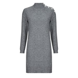 Morgan Robe pull droite col montant gris anthracite femme - Taille L
