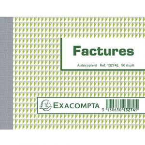 Exacompta Carton de 40 Manifolds FACTURE 105 x 135 mm 50 Feuillets dupli