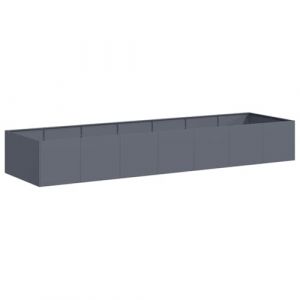 VidaXL Jardinière anthracite 280x80x40 cm acier