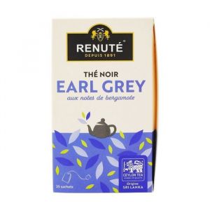 Image de Renut&eacute; - Th&eacute; noir &agrave; la bergamote - 25 sachets - Bo&icirc;te 50g