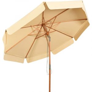 Parasol de jardin extérieur beige sans pied