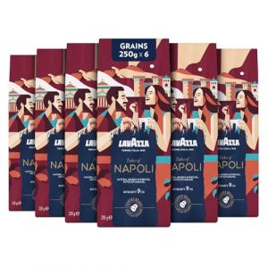 Lavazza Grains de Café - Tales of Napoli - Notes de Cacao et Caramel - Arabica et Robusta - Intensité 9/10