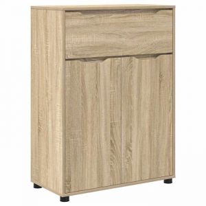 VidaXL Meuble de salle de bain moderne - Ch&ecirc;ne sonoma - 725x365x100 cm - Bois ding&eacute;nierie - Tiroirs robustes