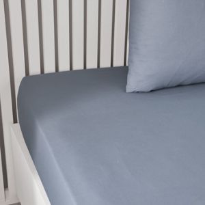 Today Draps housse DENIM Bleu - Taille 180x200 cm