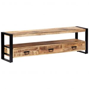 VidaXL Meuble TV 150x30x45 cm Bois solide de manguier