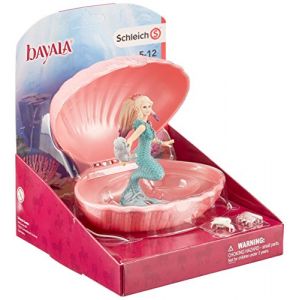 Image de Schleich Figurine sirène avec bébé phoque dans un coquillage (70564)