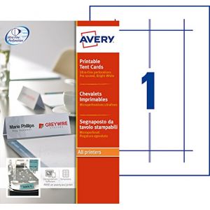 Image de Avery-Zweckform L4796-20 - 20 chevalets imprimables, format 210 x 60 mm (20 feuilles / cdt)