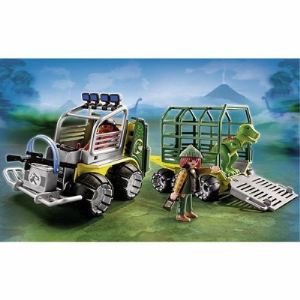 Playmobil 5236 Dinos - V&eacute;hicule avec cage et b&eacute;b&eacute; T-Rex
