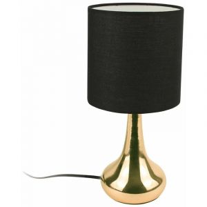 The home deco factory Lampe &agrave; poser touch dor&eacute;e noir Autres Noir