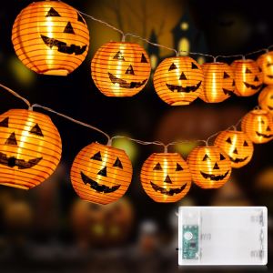 Guirlande Lumineuse D'halloween À Piles, 6 M 20 Led Orang Guirlande Lumineuse Citrouille Avec Batterie, Guirlande Lumineuse D'halloween Pour L'extérieur Et L'intérieur Décoration D'halloween