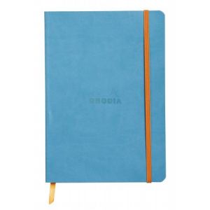 Rhodia 117457C - Carnet souple Rhodiarama turquoise format 14,8 x 21 cm 160 pages ivoire 90 g/m², dot grid (grille de points)