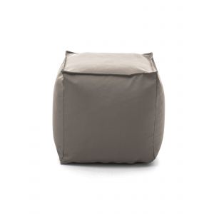 Image de Talamo Italia - Pouf Annalaura, Pouf multifonction, 100% Made in Italy, Fauteuil relax en tissu rembourré, Cm 45x45h45, Tourterelle, avec emballage