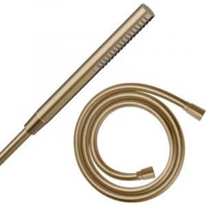 Hansgrohe Pommeau de douche Pulsify S 100 EcoSmart bronze brossé + flexible de douche 1,60 m Isiflex bronze brossé - bronze brossé