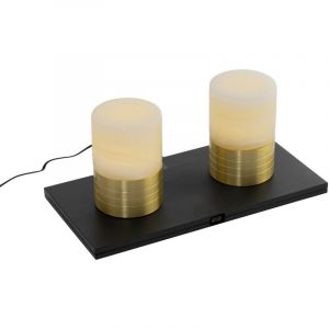 Qazqa Alessia - led Dimmable Lampe de Table sans fil rechargeable usb variateur inclus - 1 lumi&egrave;re - l 32 cm - Dor&eacute; - Art Deco - &eacute;clairage